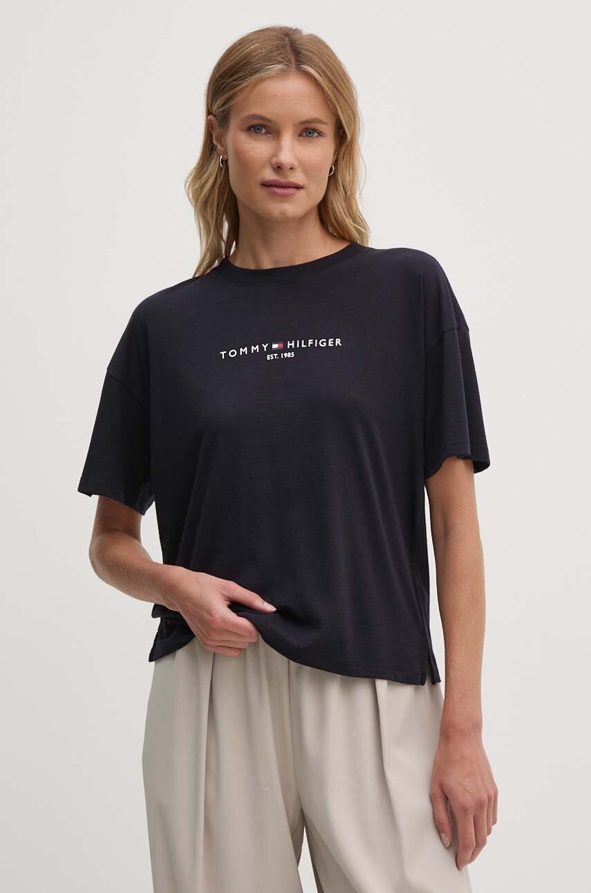 

Тениска Tommy Hilfiger в тъмносиньо WW0WW42067, Тъмносин
