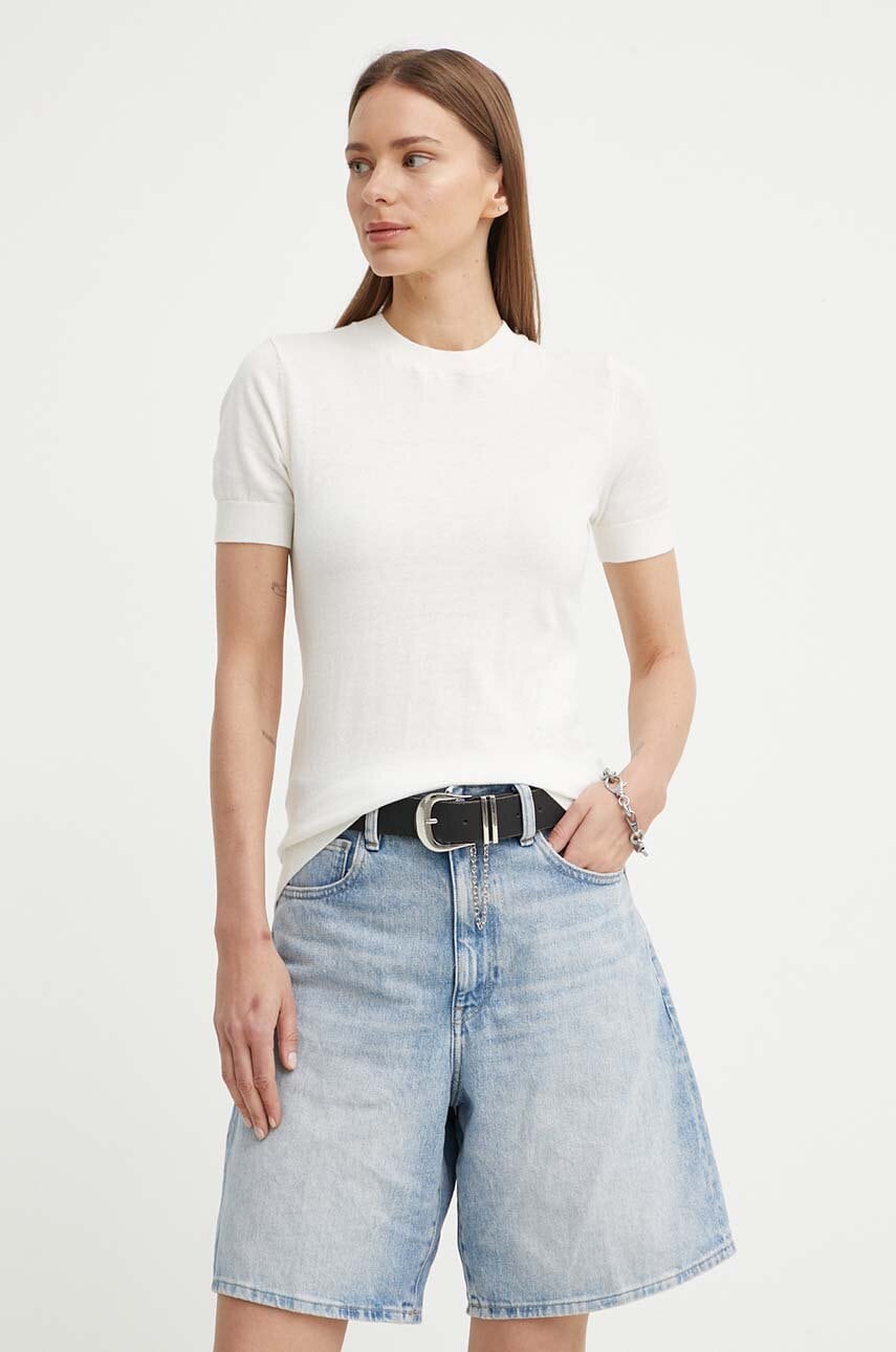 G-Star tricou din bumbac femei, culoarea bej, D24604-D597