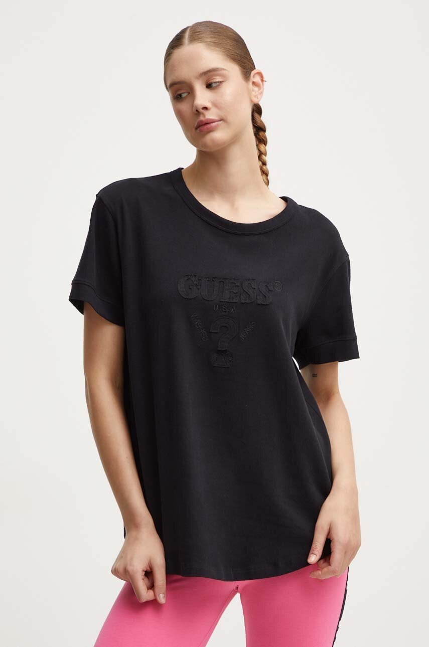 

Тениска Guess MARTINE в черно V4YI17 KCBF0, Черен