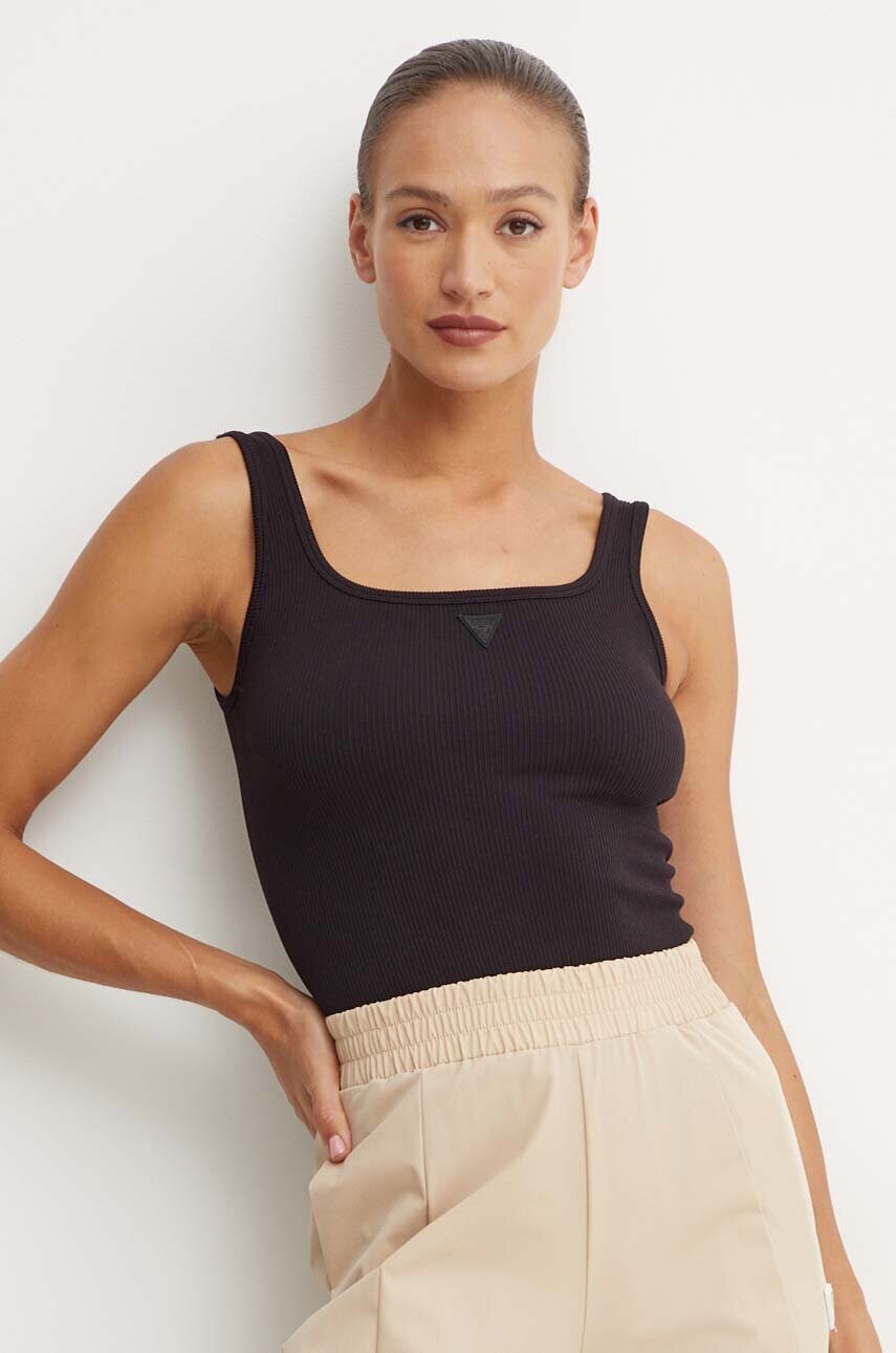 

Топ Guess SARA дамски в черно V4YP02 Z3F90, Черен
