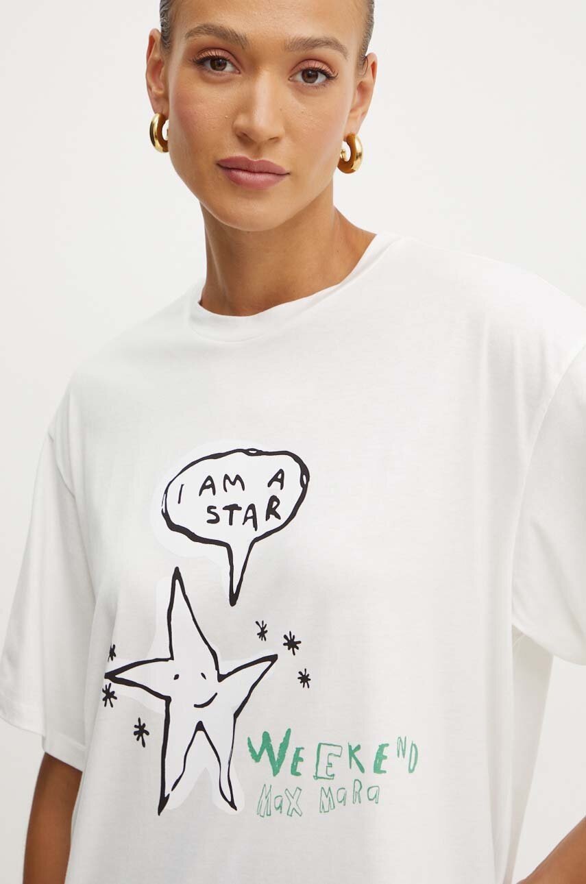 

Памучна тениска Weekend Max Mara в бяло 2425946041600, Бял