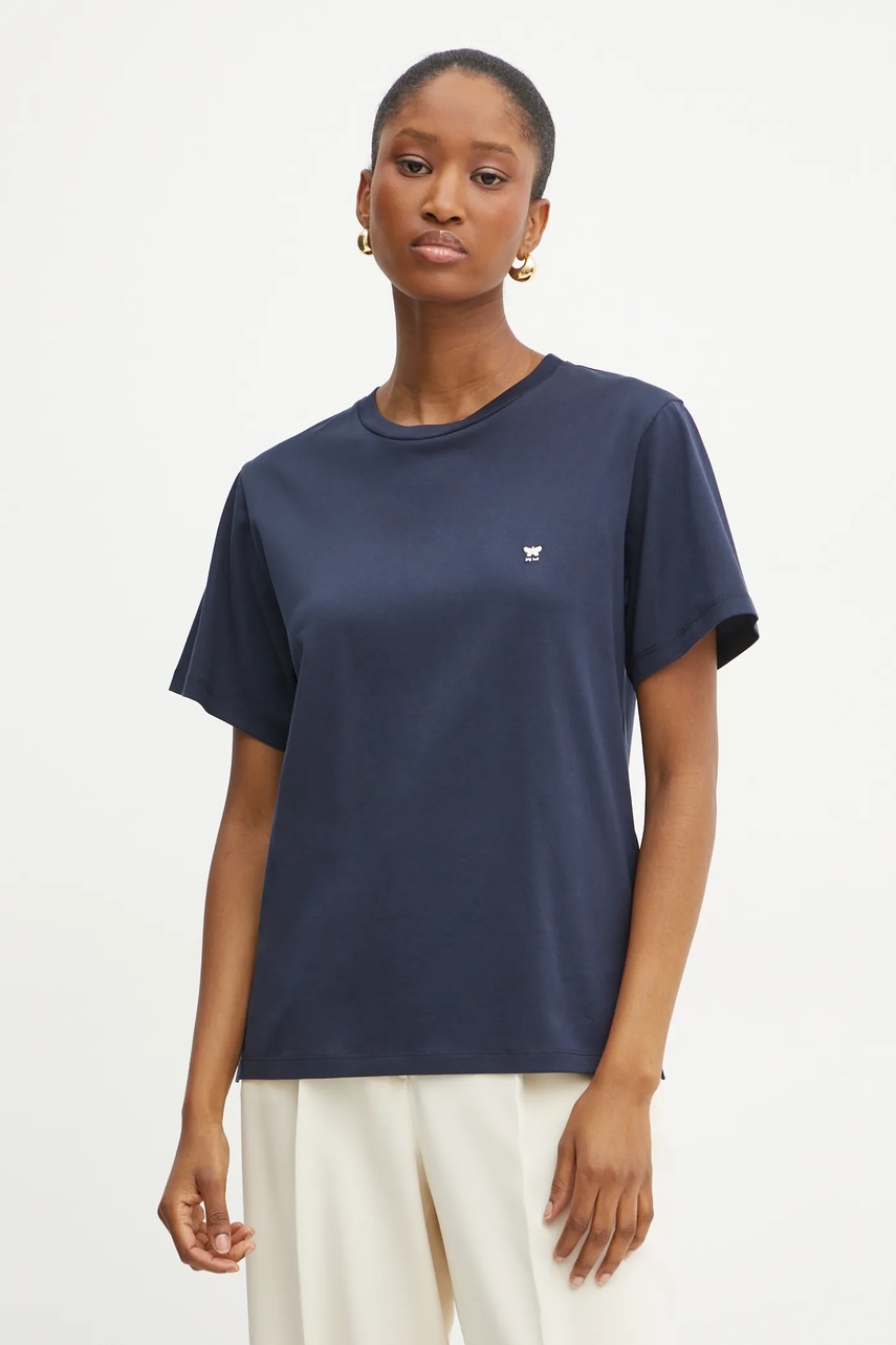 

Памучна тениска Weekend Max Mara в тъмносиньо 2425976021600, Тъмносин