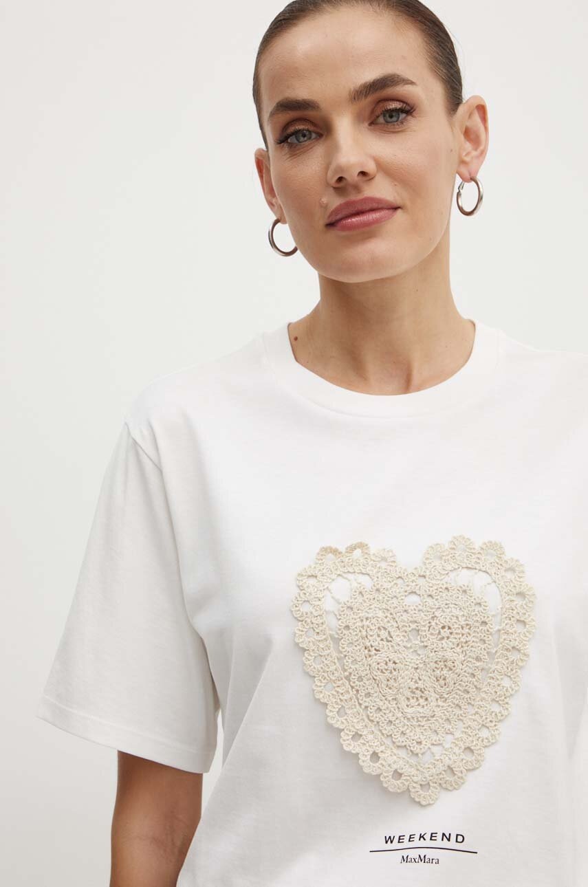 

Памучна тениска Weekend Max Mara в бяло 2425976041600, Бял
