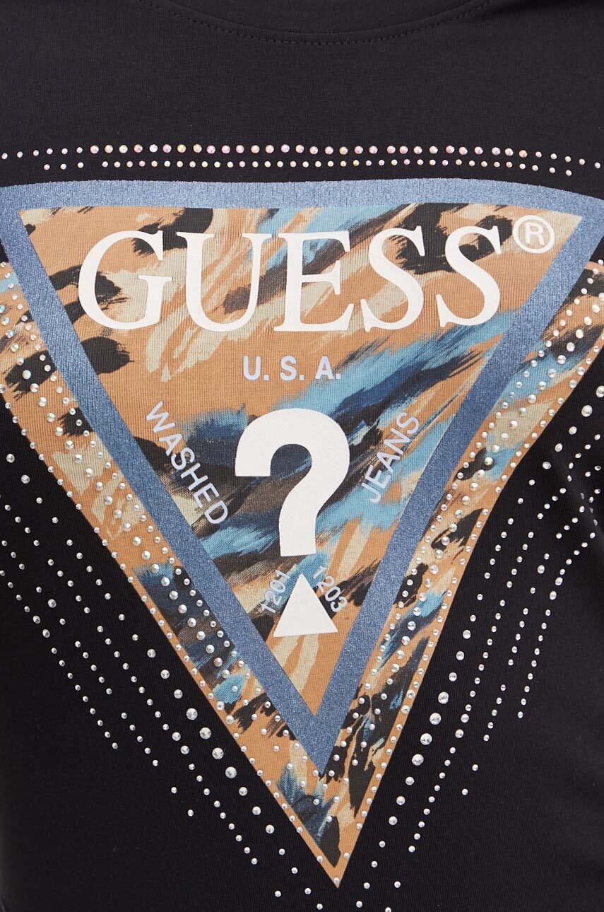 Футболка Guess LEO жіноча колір чорний W4YI15 J1314 