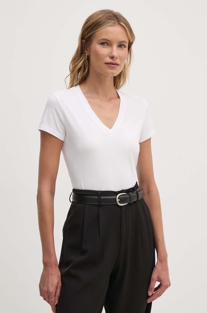 

Памучна тениска Armani Exchange в бяло 6DYT01 YJ8QZ, Бял