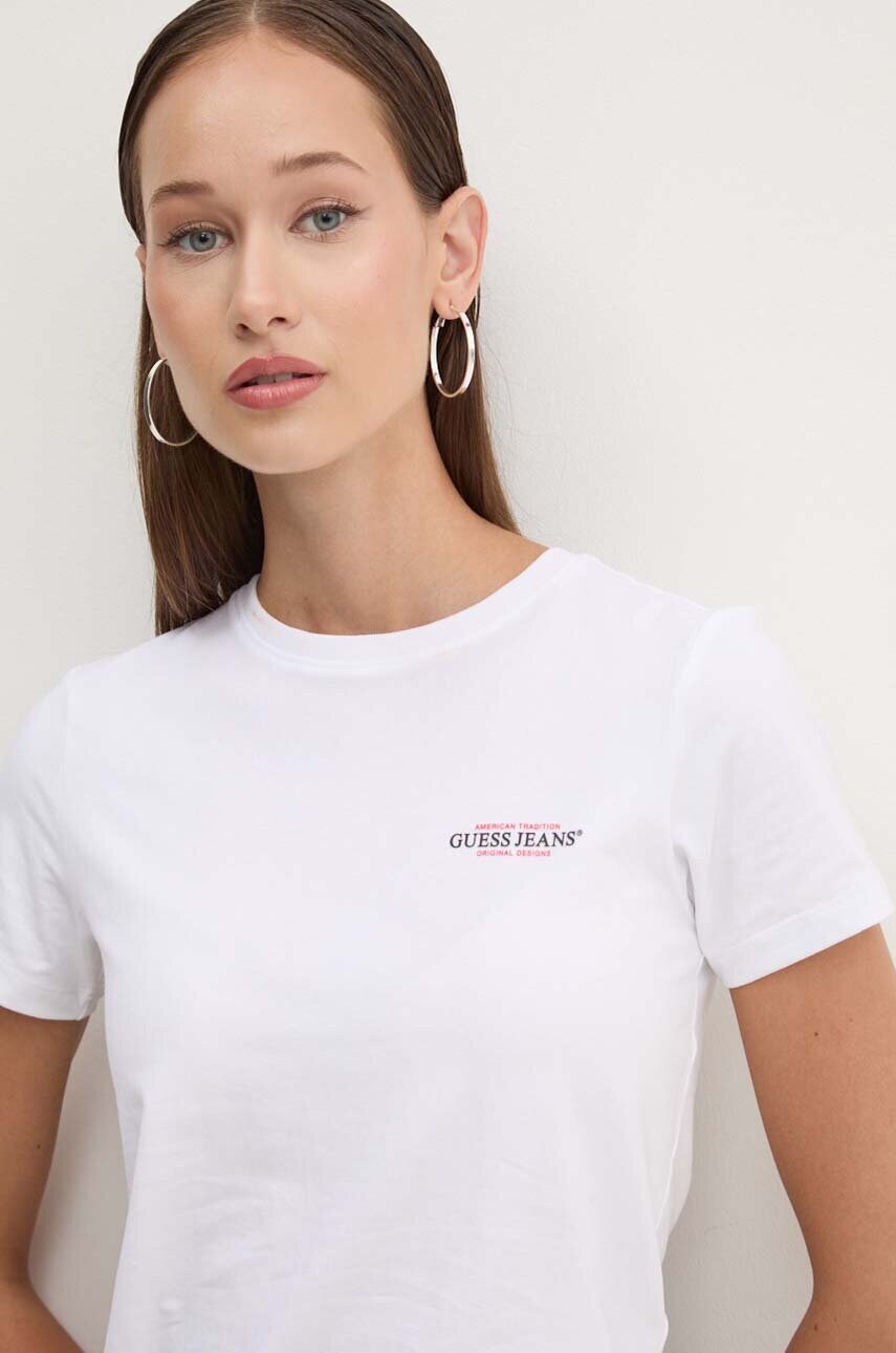 Levně Tričko Guess Jeans bílá barva, W4YI02 J1314