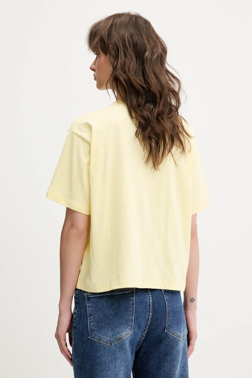 Хлопковая футболка Guess Jeans женская цвет жёлтый W4YI73 K8HM0 Хлопковая футболка Guess Jeans женская цвет жёлтый W4YI73 K8HM0