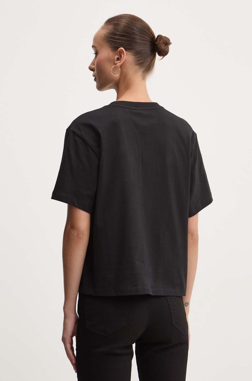 Βαμβακερό μπλουζάκι Guess Jeans γυναικείο, χρώμα: μαύρο, W4YI73 K8HM0 φωτογραφία