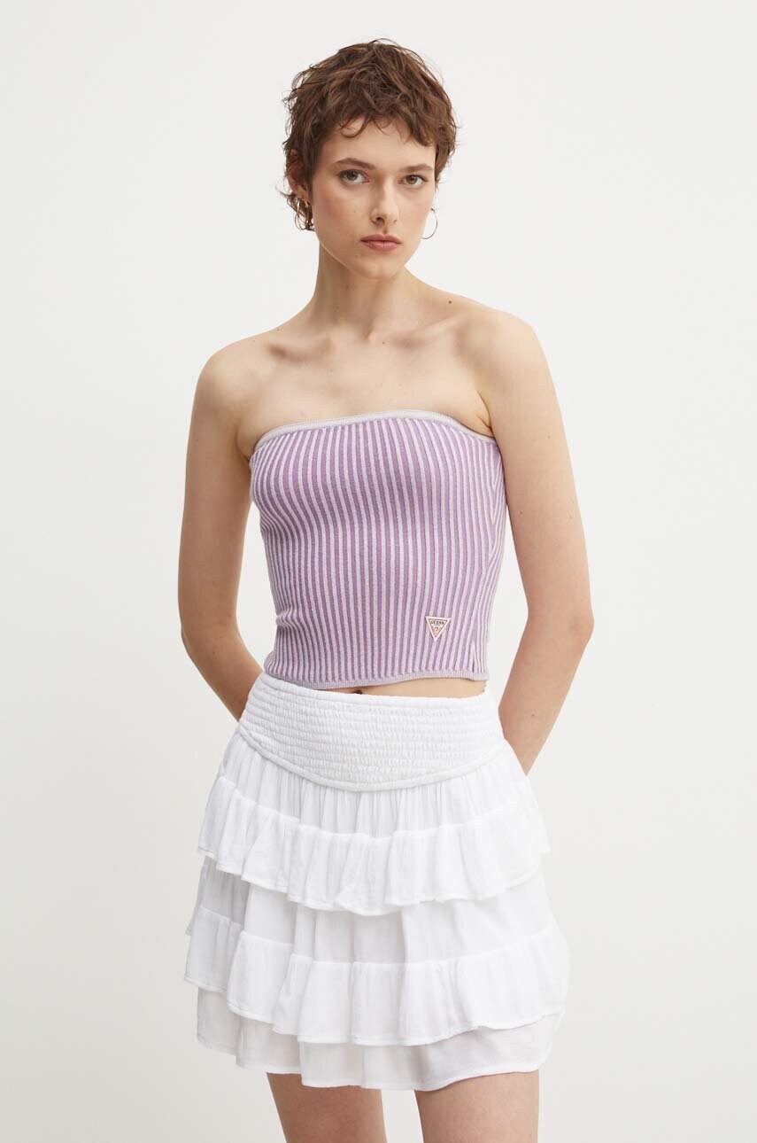 Levně Top Guess Originals dámský, růžová barva, odkrytá záda, W4YR27 Z1090