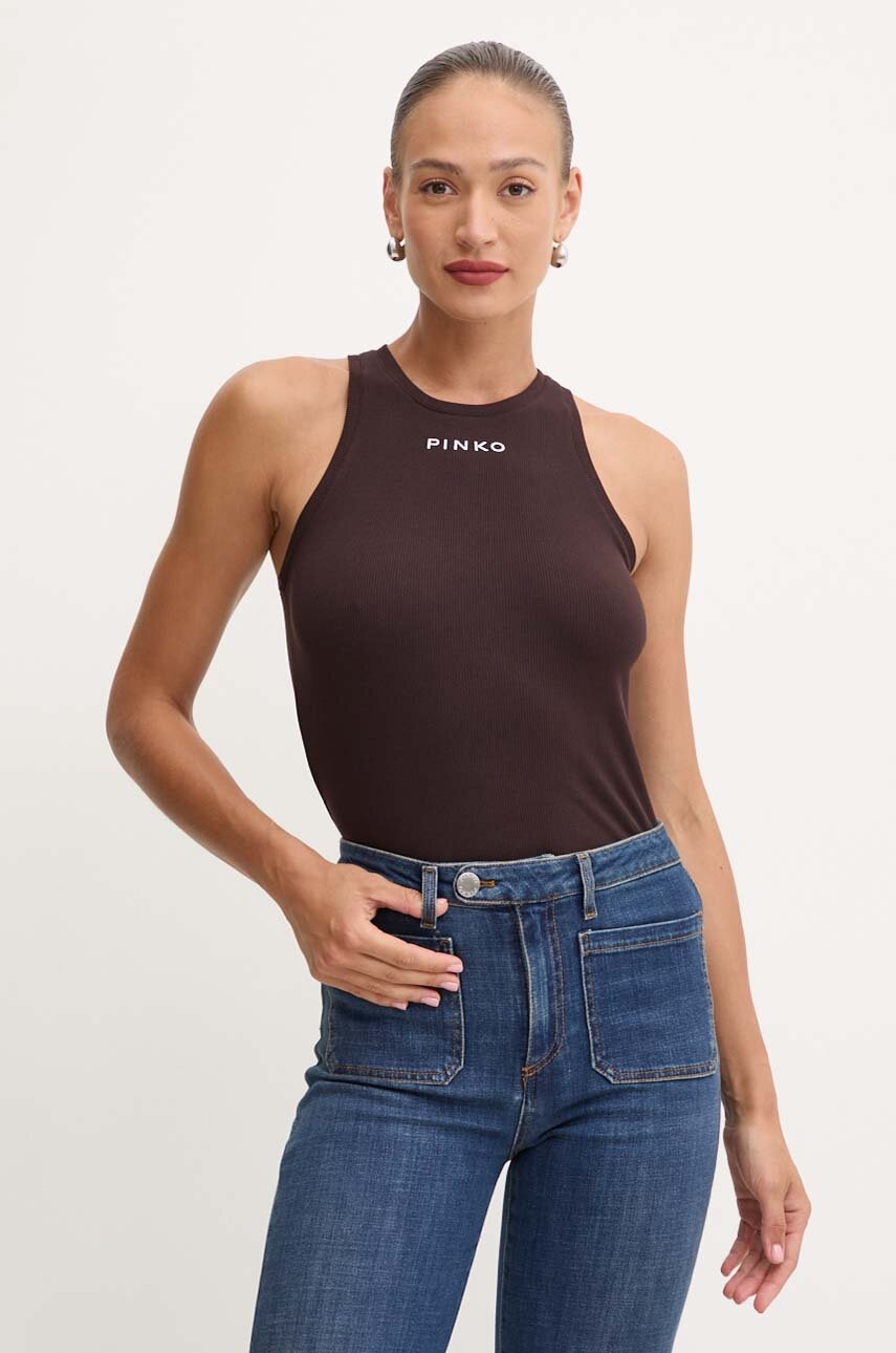 

Топ Pinko дамски в кафяво 100822 A22X, Кафяв
