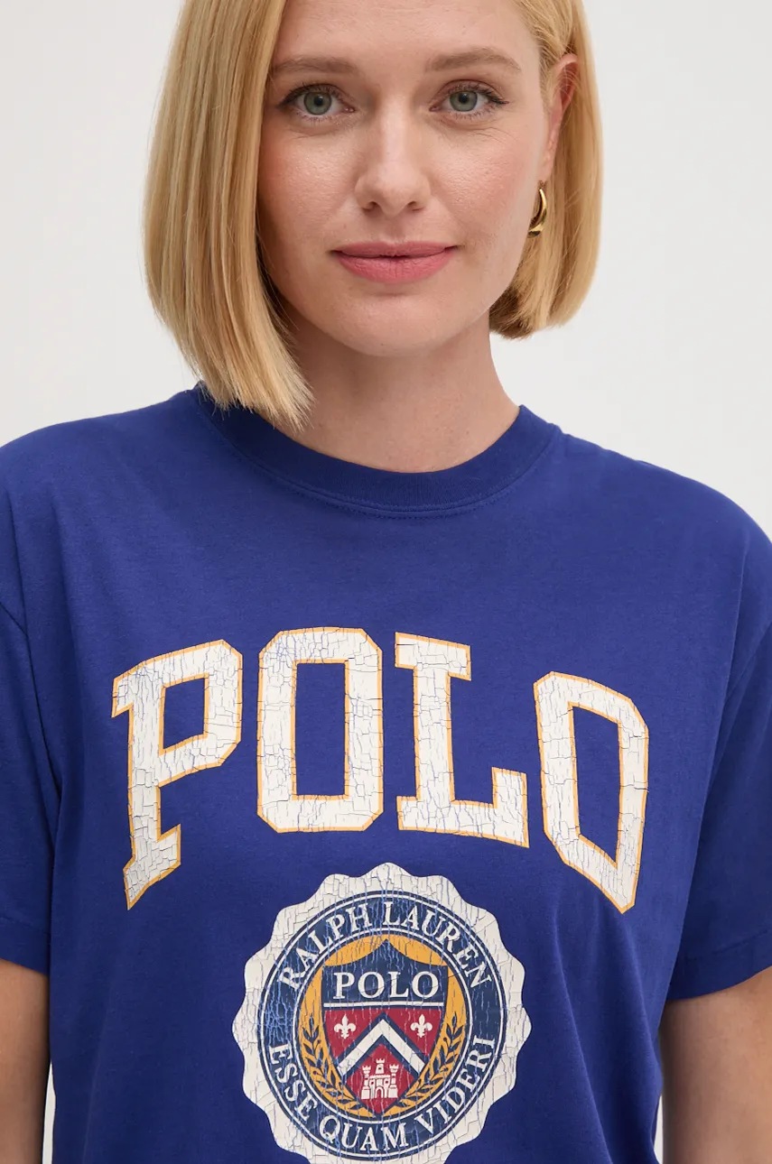 

Памучна тениска Polo Ralph Lauren в синьо 211941206, Син