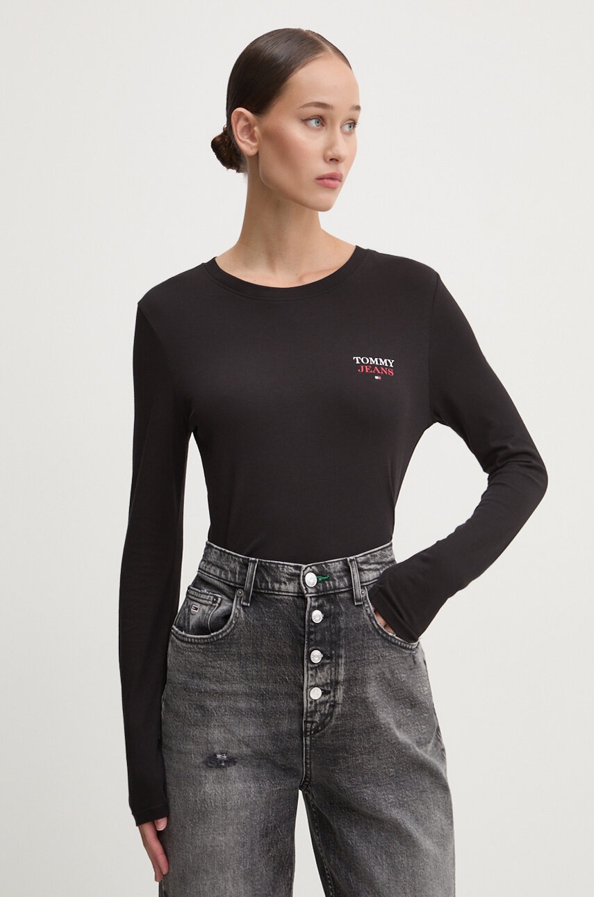 

Блуза с дълги ръкави Tommy Jeans в черно DW0DW18411, Черен