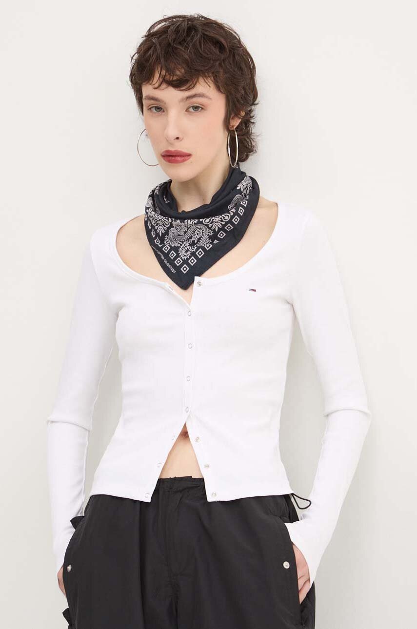 

Блуза с дълги ръкави Tommy Jeans в бяло DW0DW18431, Бял