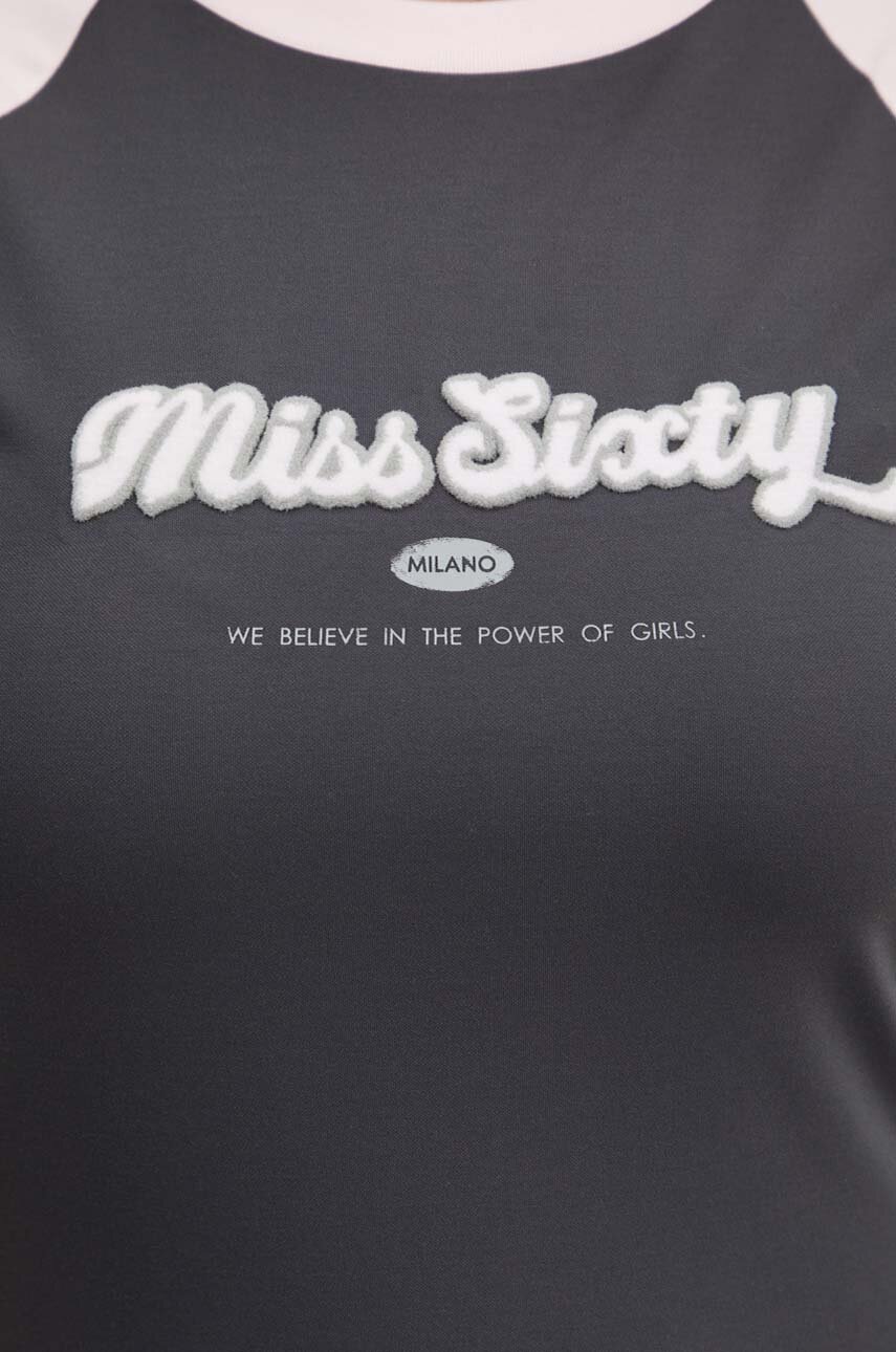 Μπλουζάκι Miss Sixty 6L2SJ1480000 SJ1480 χρώμα: γκρι, 6L2SJ1480000 φωτογραφία