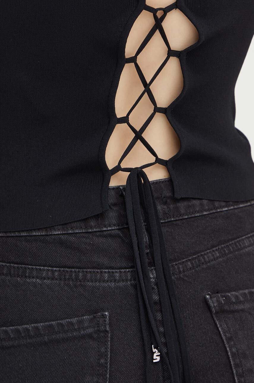 Top Miss Sixty 6L2RJ0510000 RJ0510 KNIT VEST χρώμα: μαύρο, 6L2RJ0510000 φωτογραφία