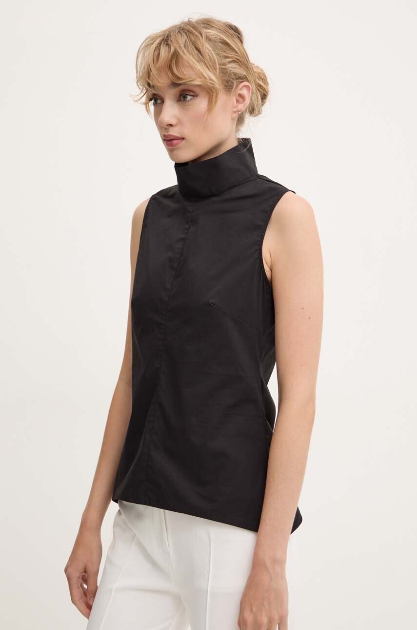 Remain top Sleeveless Top femei, culoarea negru, neted, 501938100