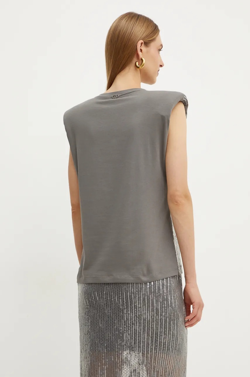 Μπλουζάκι Liu Jo χρώμα: γκρι, WF4156 J4792 φωτογραφία