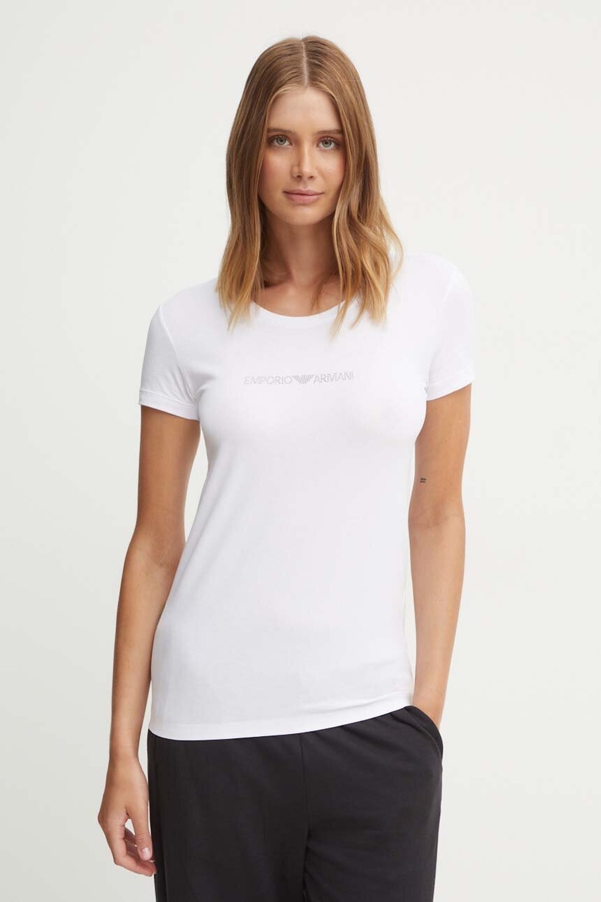 

Домашна тениска Emporio Armani Underwear в бяло 163139 4F223, Бял