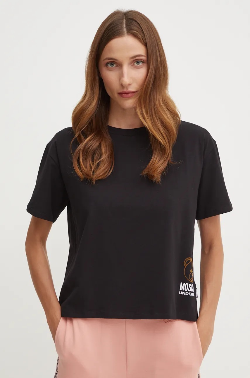 Футболка лаунж Moschino Underwear колір чорний A07014406 