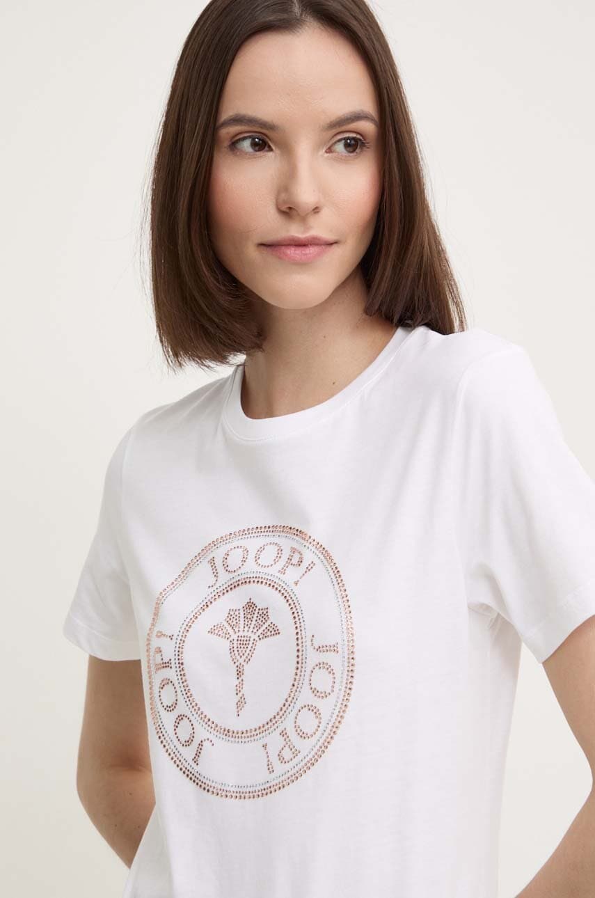 Joop! tricou din bumbac femei, culoarea alb, 30042942
