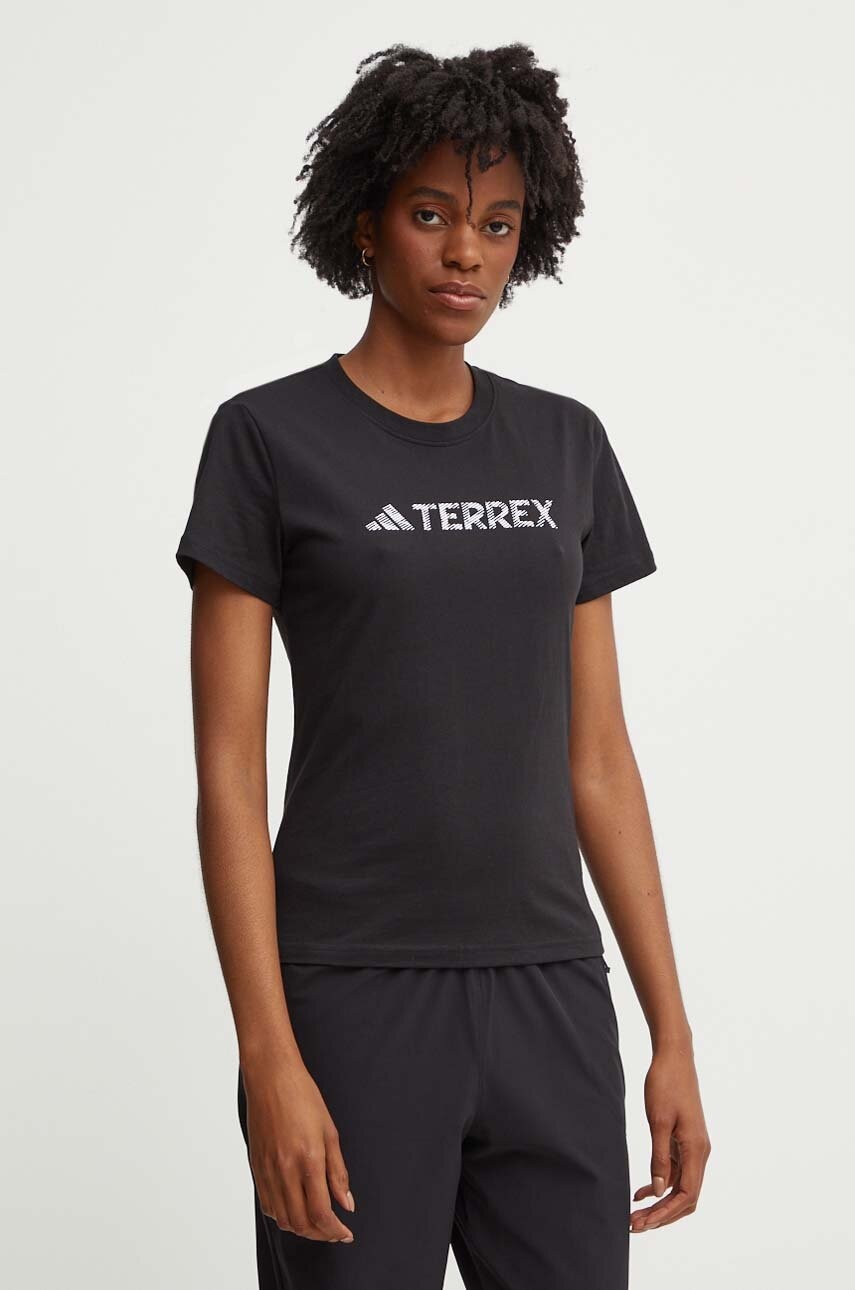 adidas TERREX tricou femei, culoarea negru, HZ1392 adidas TERREX tricou femei, culoarea negru, HZ1392