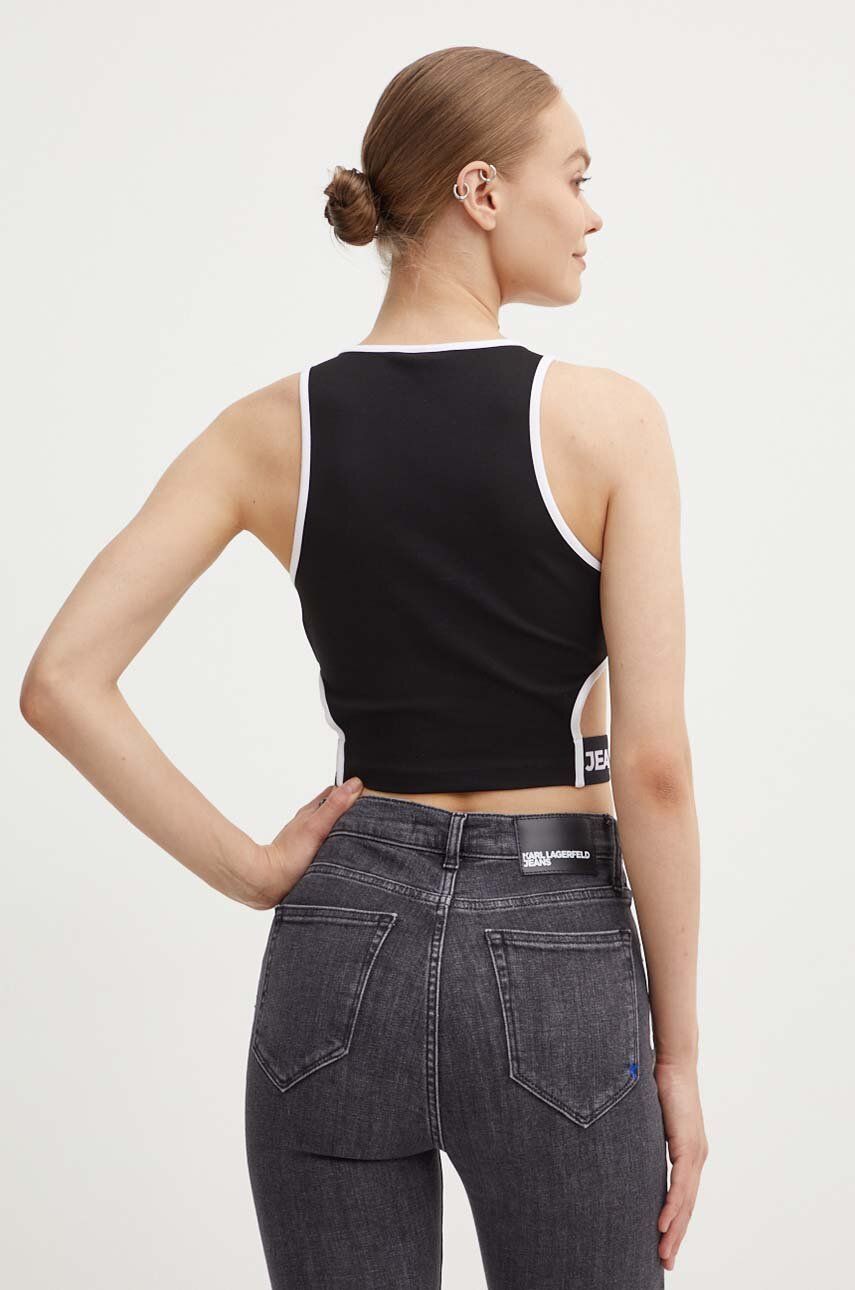 Top Karl Lagerfeld Jeans ženski, črna Barva, 245J1703