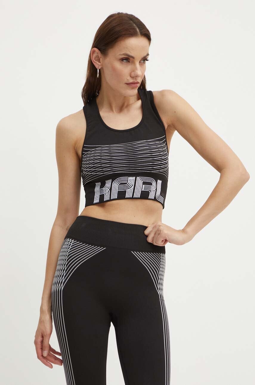 Levně Top Karl Lagerfeld dámský, černá barva, 245W1708