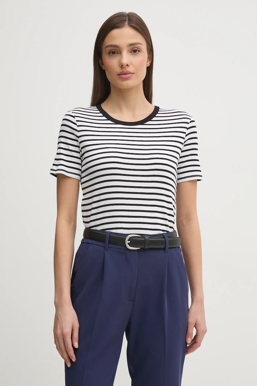 United Colors of Benetton tricou din bumbac femei, culoarea alb, 30YSE16A0