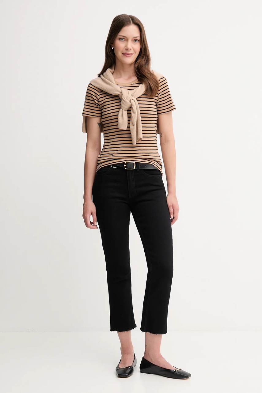 Хлопковая футболка United Colors of Benetton цвет розовый 30YSE16A0