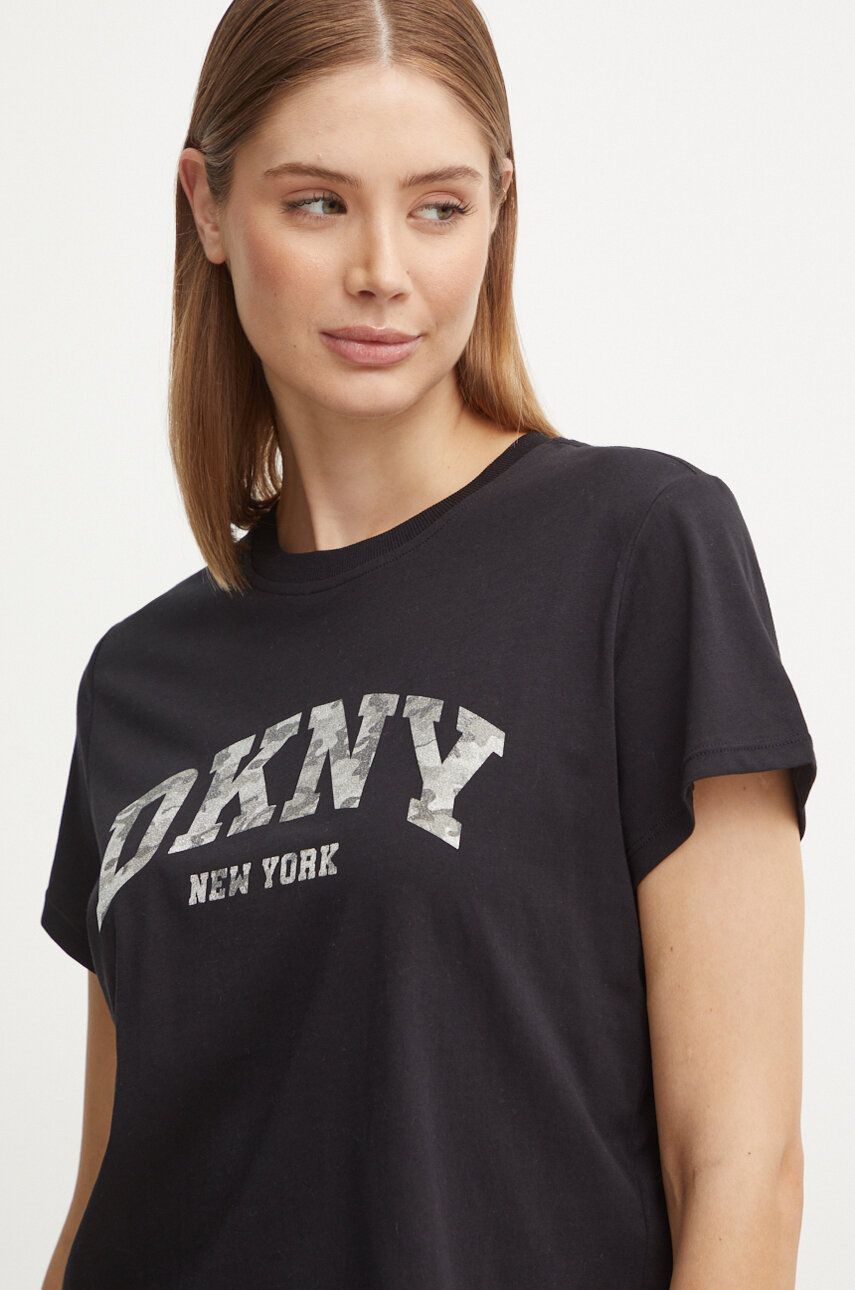 Dkny tricou din bumbac femei, culoarea negru, DP4T9991