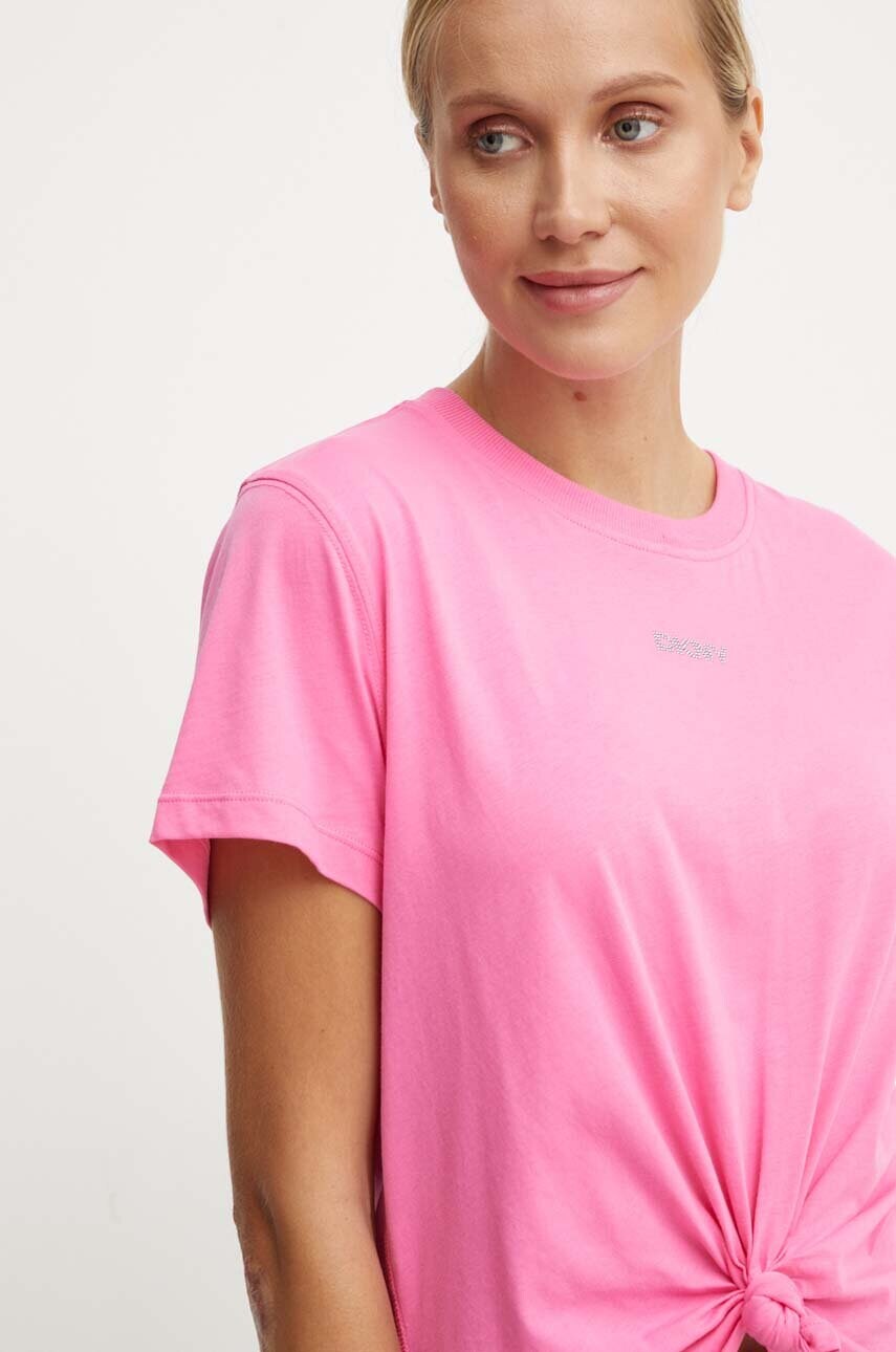 Dkny tricou din bumbac femei, culoarea roz, DP4T9994