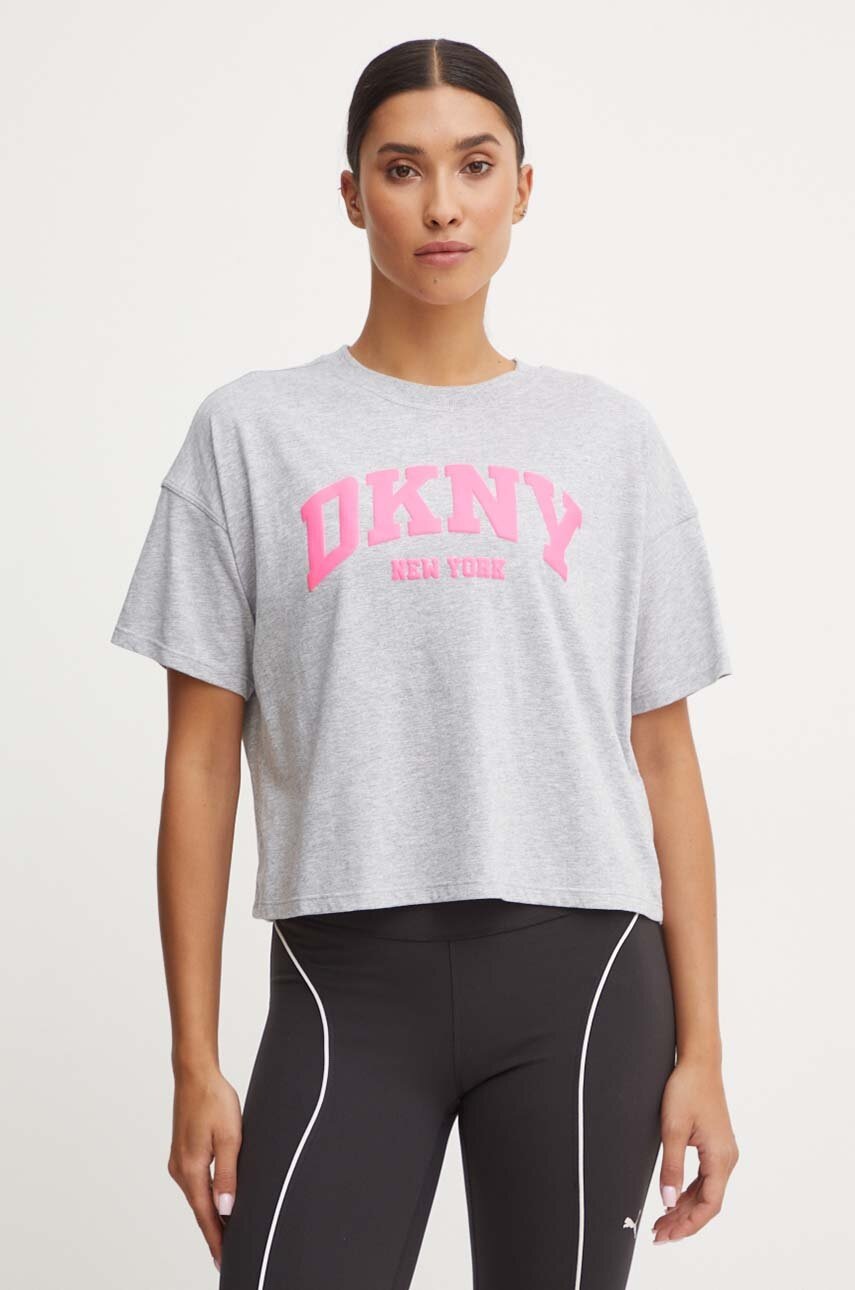 

Памучна тениска Dkny в сиво DP4T9945, Сив