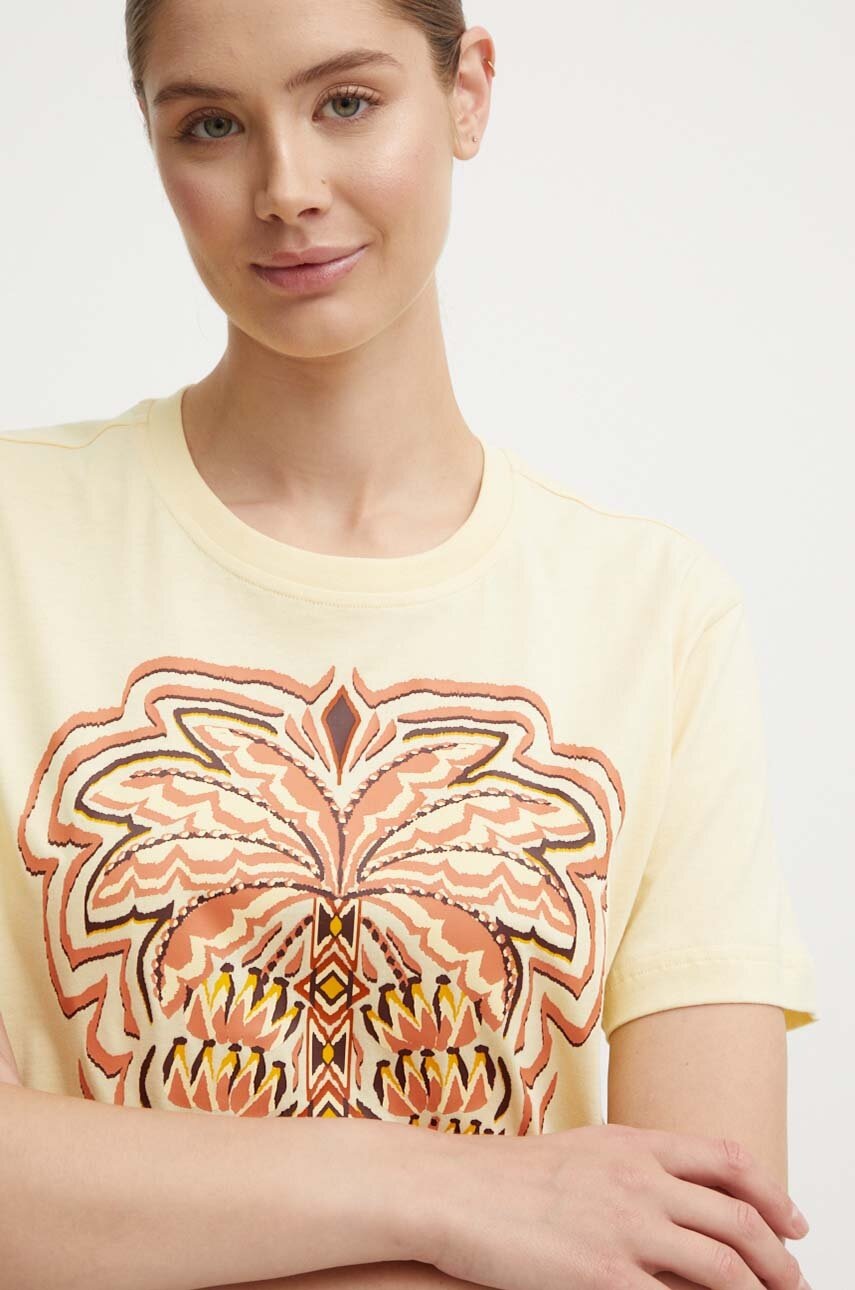 

Памучна тениска adidas x Farm Rio в жълто IV9759, Жълт