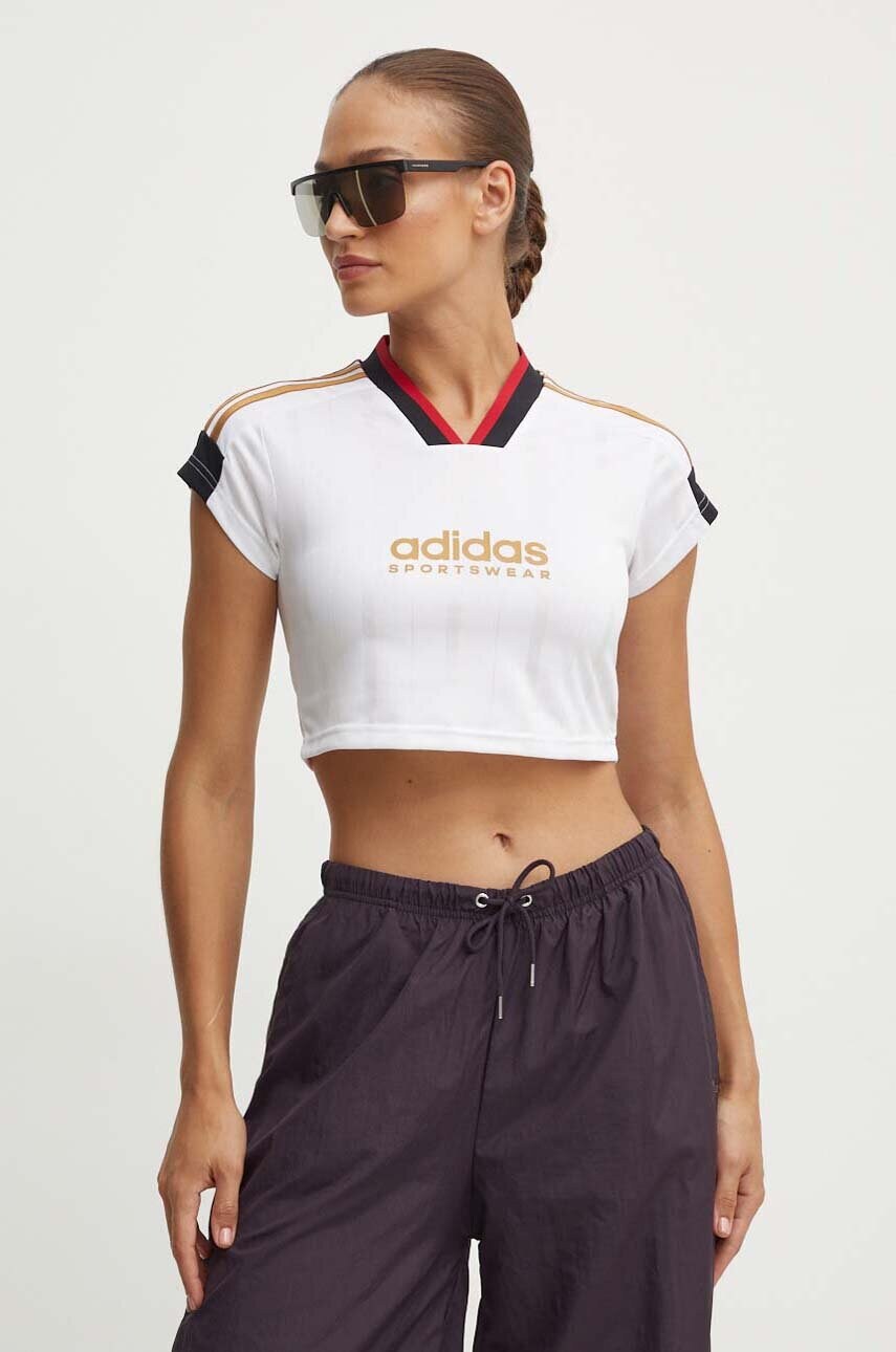 adidas tricou Tiro femei, culoarea alb, IW6800