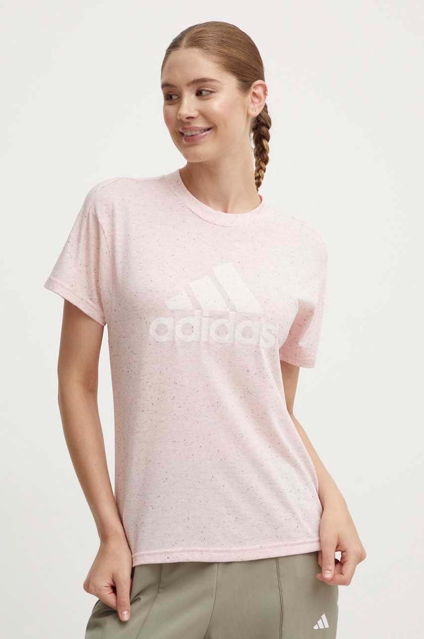 adidas tricou femei, culoarea roz, IW7720 adidas tricou femei, culoarea roz, IW7720