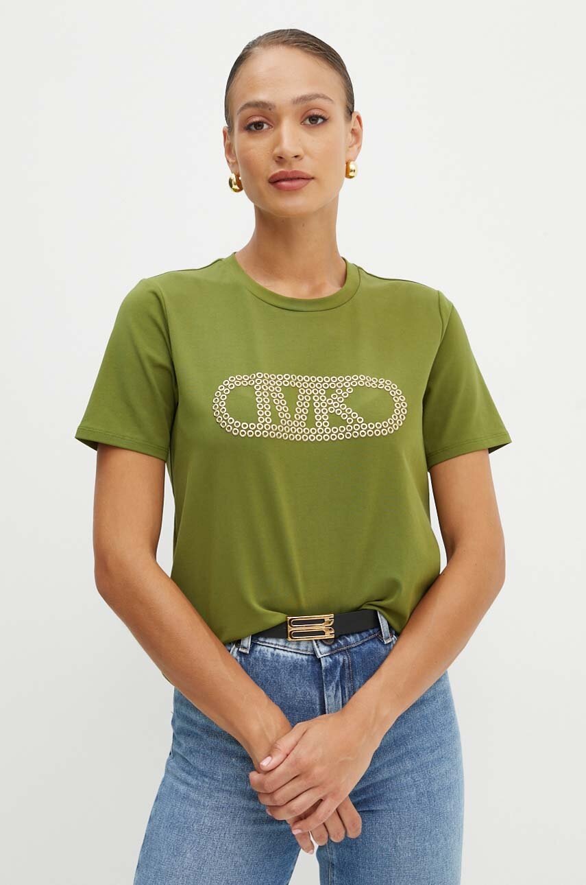MICHAEL Michael Kors tricou femei, culoarea verde, MT4519LANU