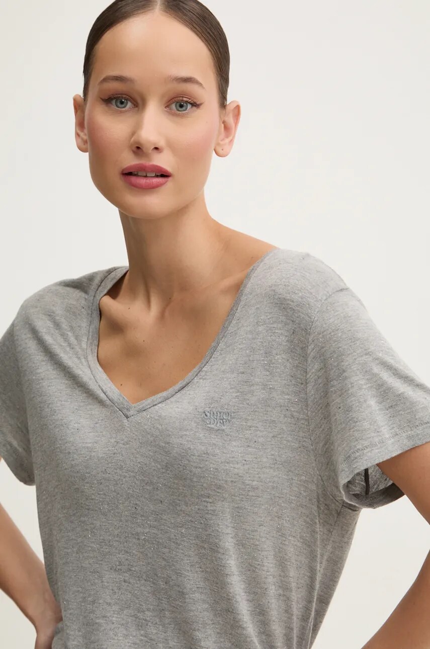 Superdry tricou femei, culoarea argintiu, W1011596A-SFP