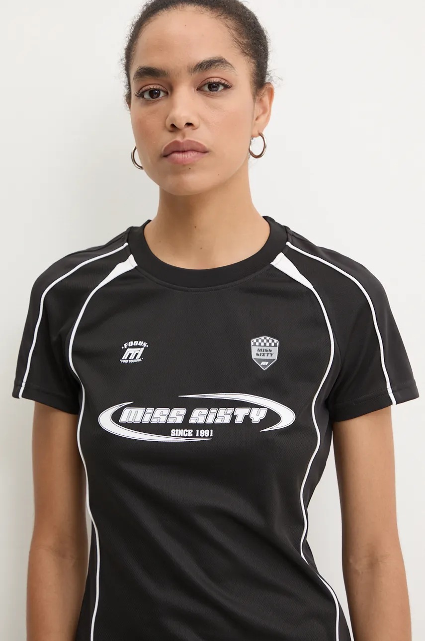 Μπλουζάκι Miss Sixty χρώμα: μαύρο, 6L3SJ0350000 φωτογραφία