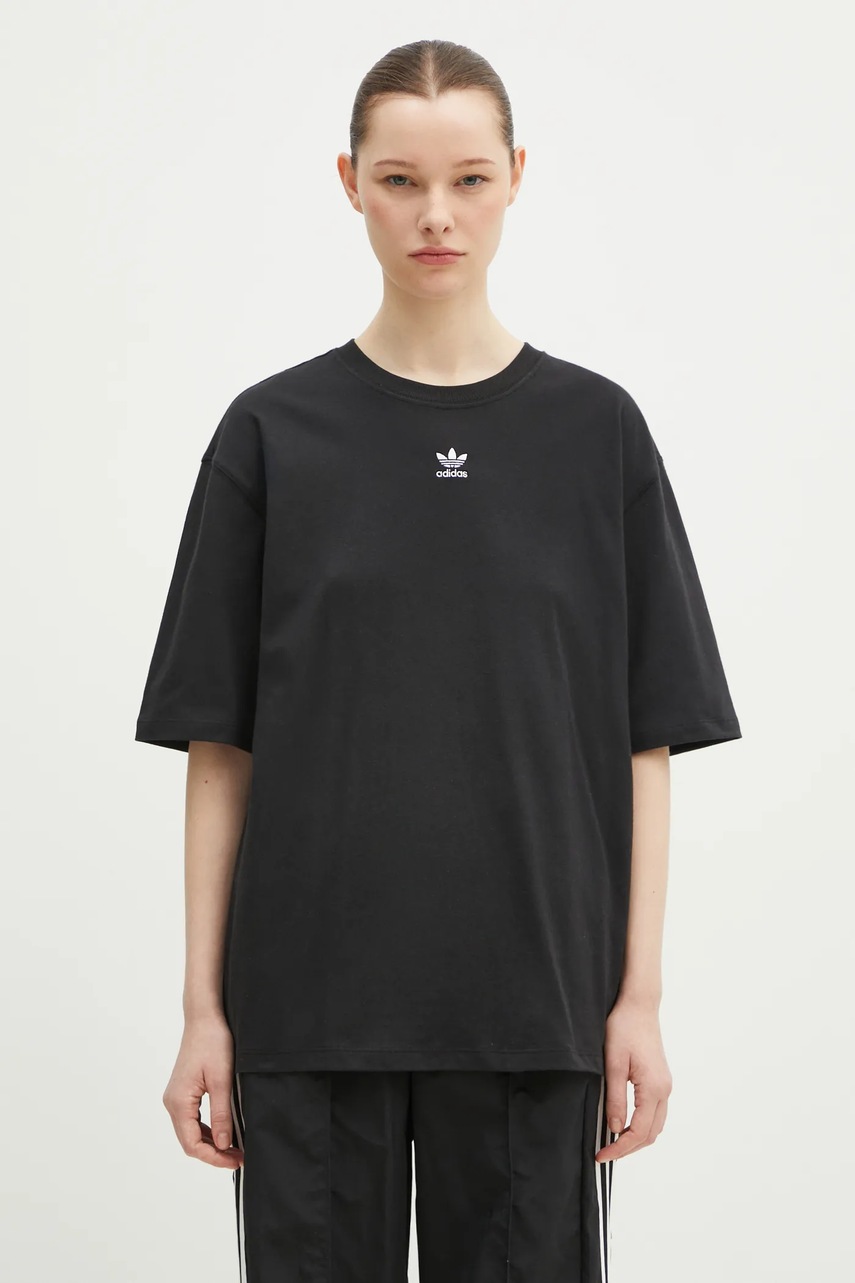 adidas Originals cotton t-shirt women’s black color IY7321