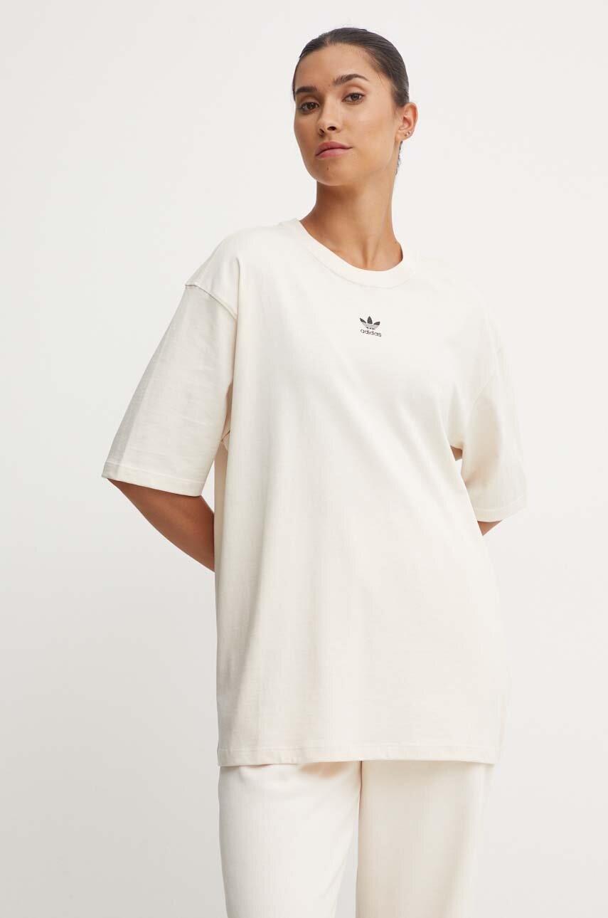 

Памучна тениска adidas Originals в бежово IY7326, Бежов