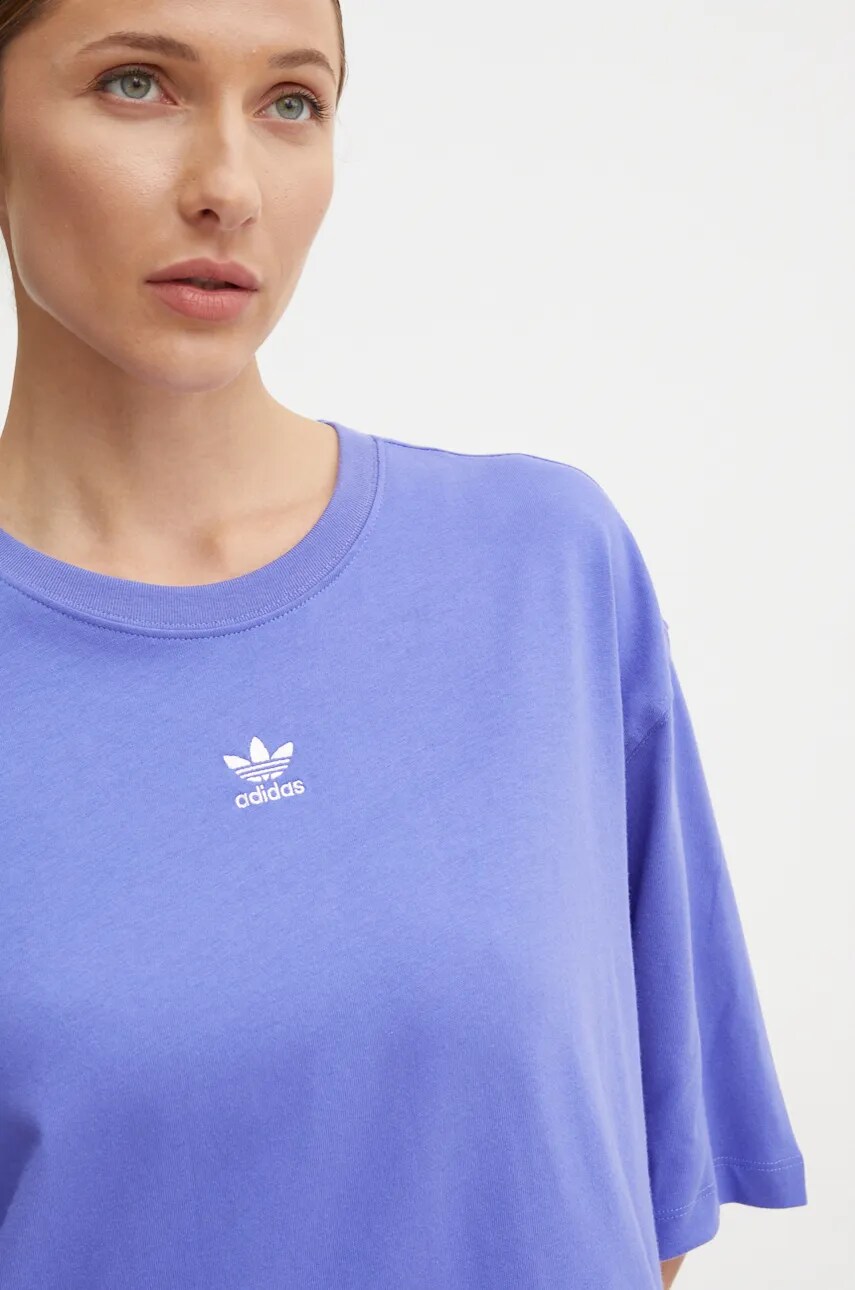 adidas Originals tricou din bumbac femei, culoarea violet, IY7327