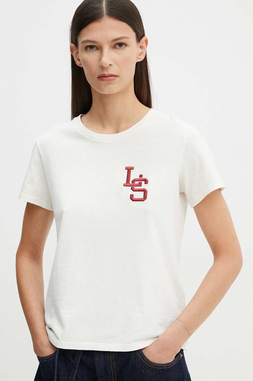 Levi's tricou femei, culoarea bej, 17369