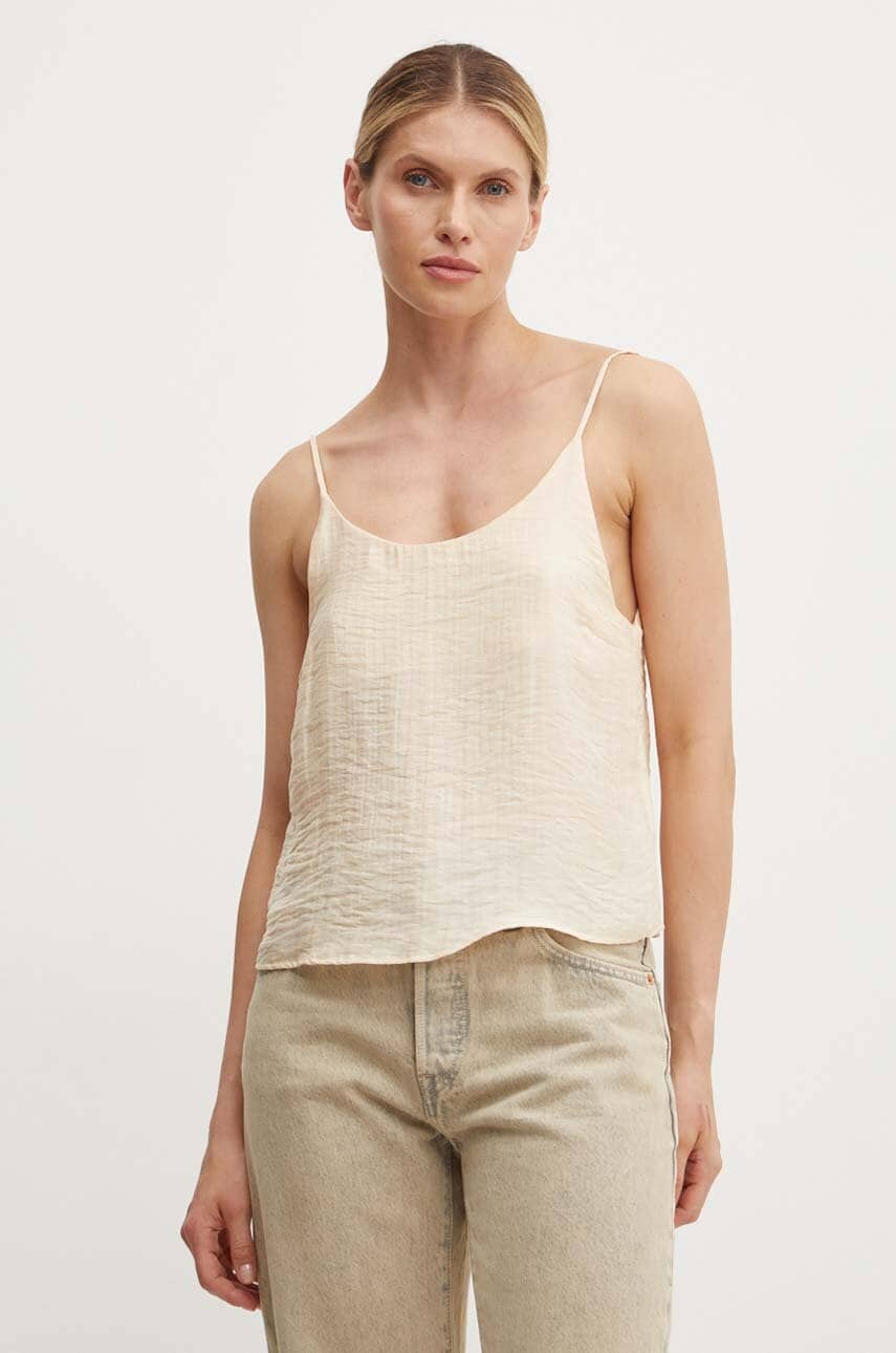 American Vintage top femei, culoarea bej, DET07AH24 American Vintage top femei, culoarea bej, DET07AH24