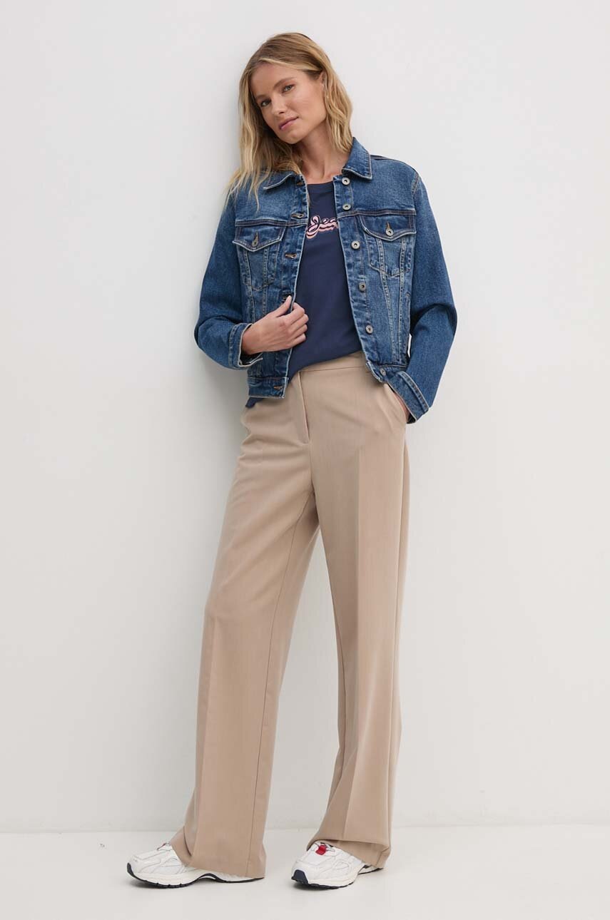 Βαμβακερό μπλουζάκι Pepe Jeans ENARA γυναικείο, χρώμα: ναυτικό μπλε, PL505879 φωτογραφία