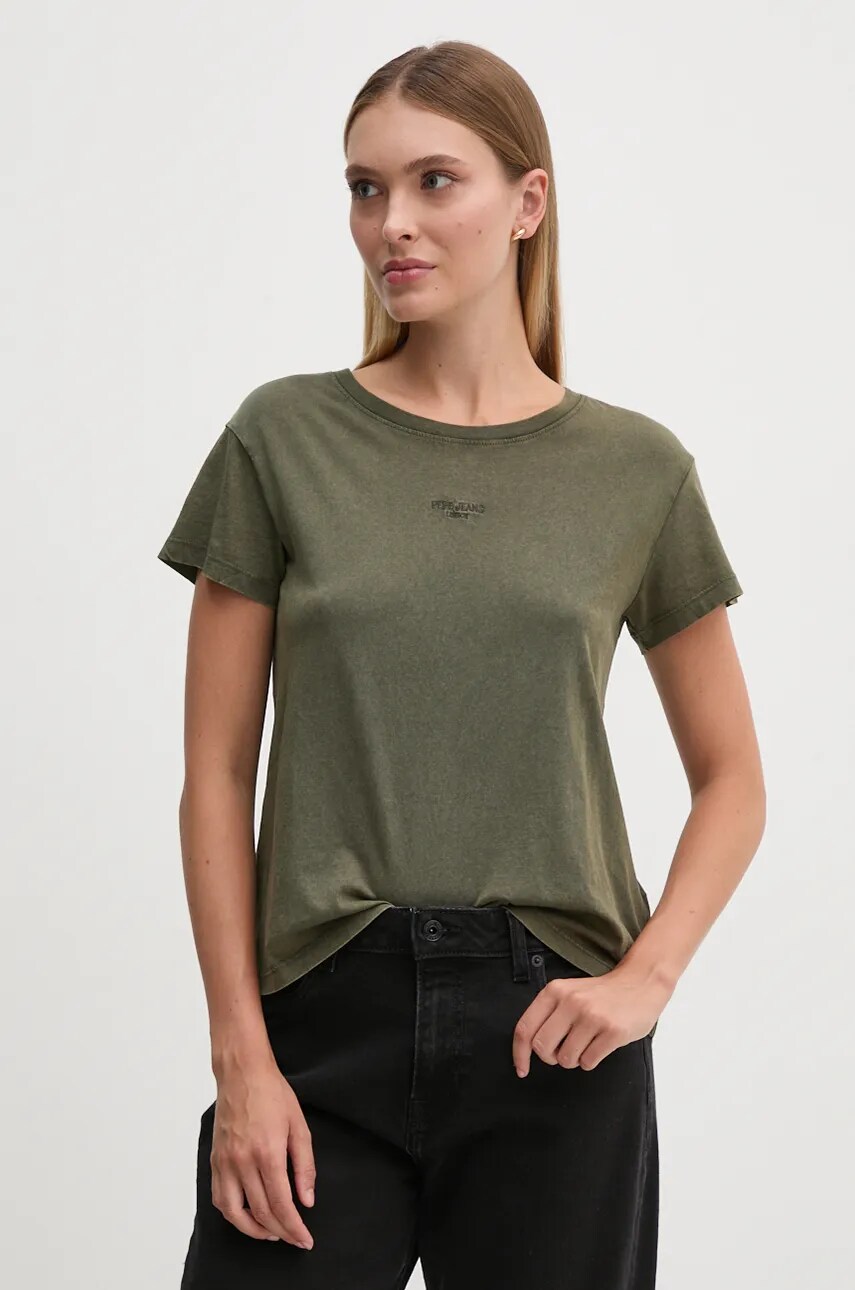Pepe Jeans tricou FELICE femei, culoarea verde, PL505952