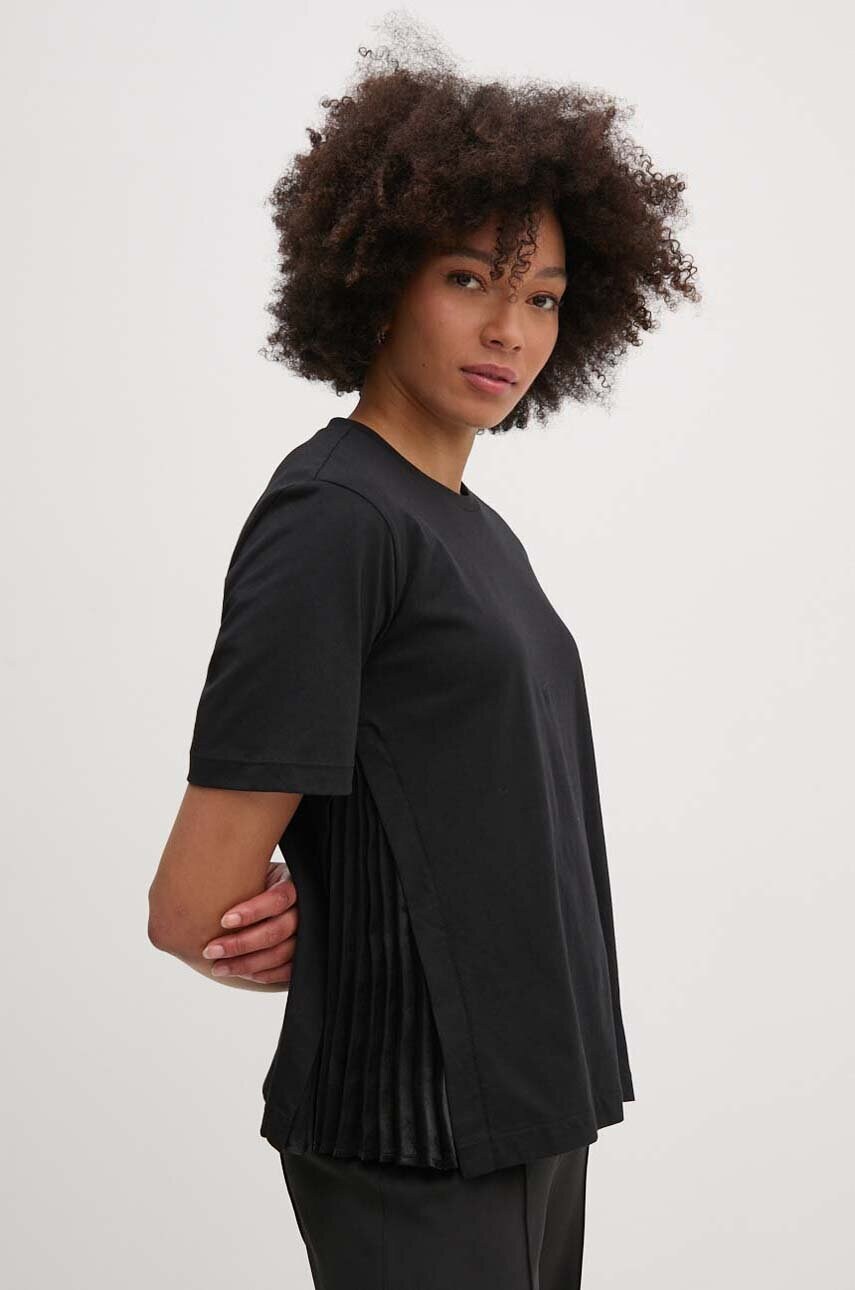 Sisley tricou din bumbac femei, culoarea negru, 3AIRL106B