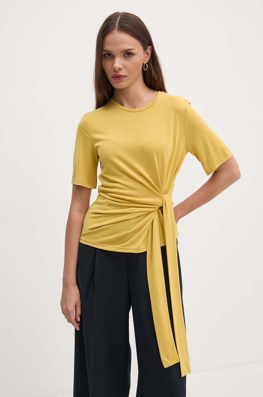 Sisley tricou culoarea galben, 350XL106A
