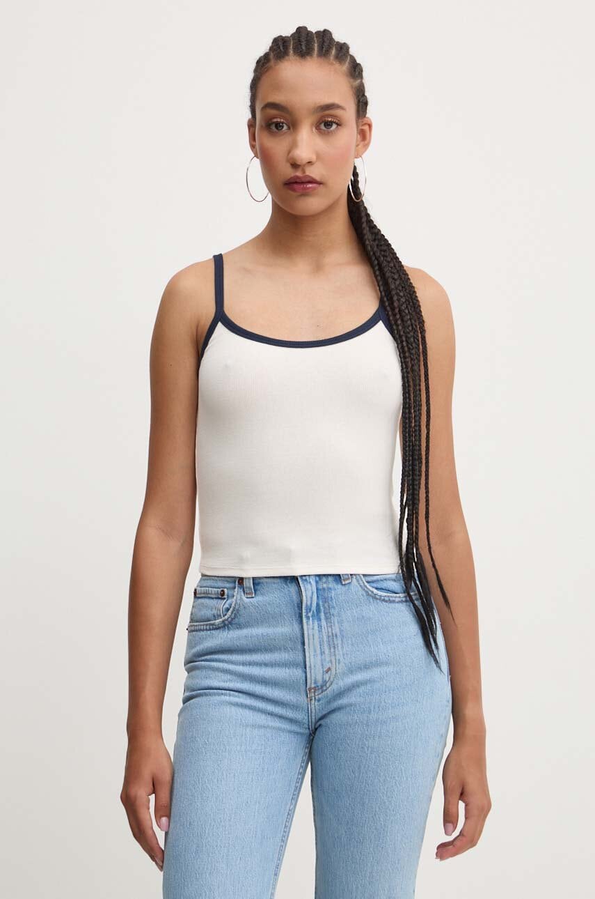 Hollister Co. top femei, culoarea bej, KI339-3648 Hollister Co. top femei, culoarea bej, KI339-3648