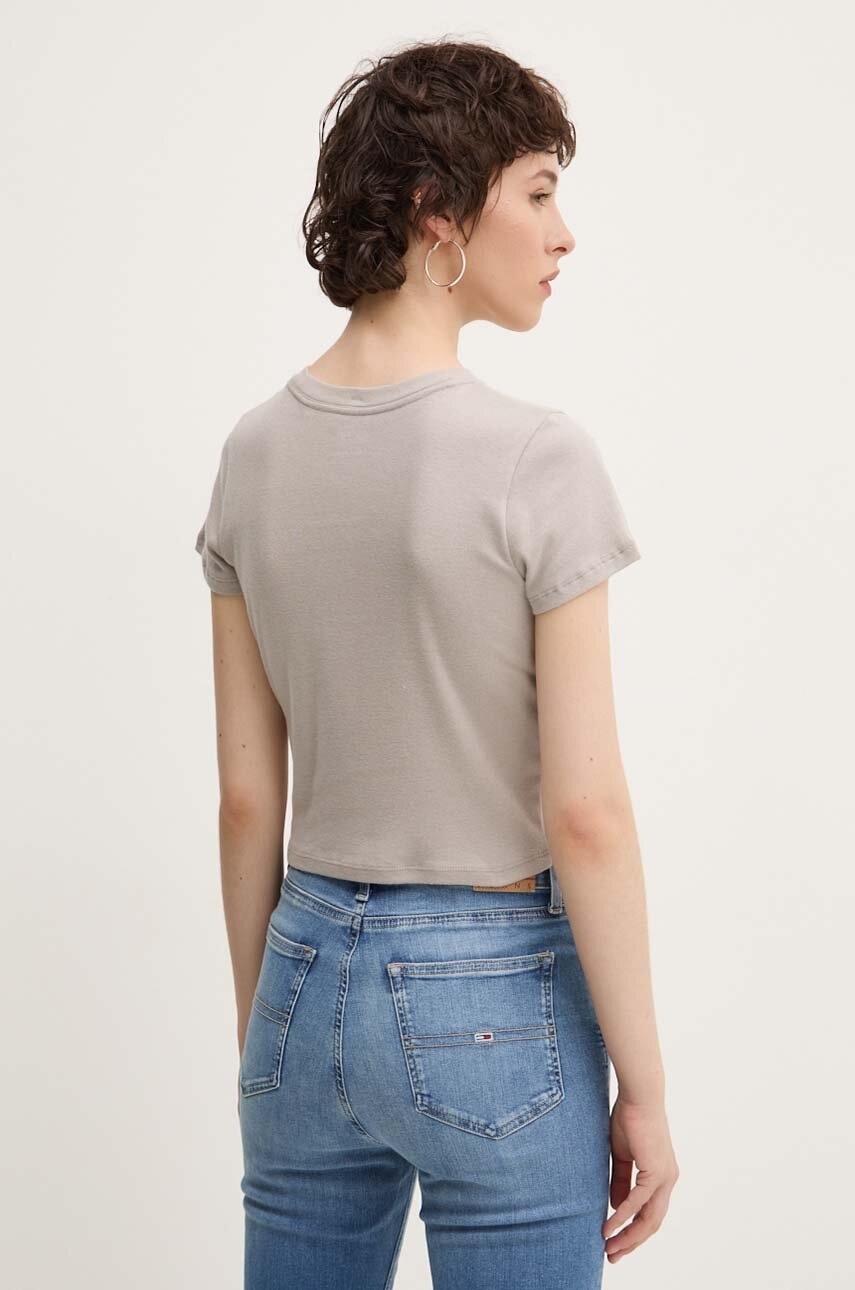 Hollister Co. pamut póló női, szürke, KI339-3692 termék 2. képe