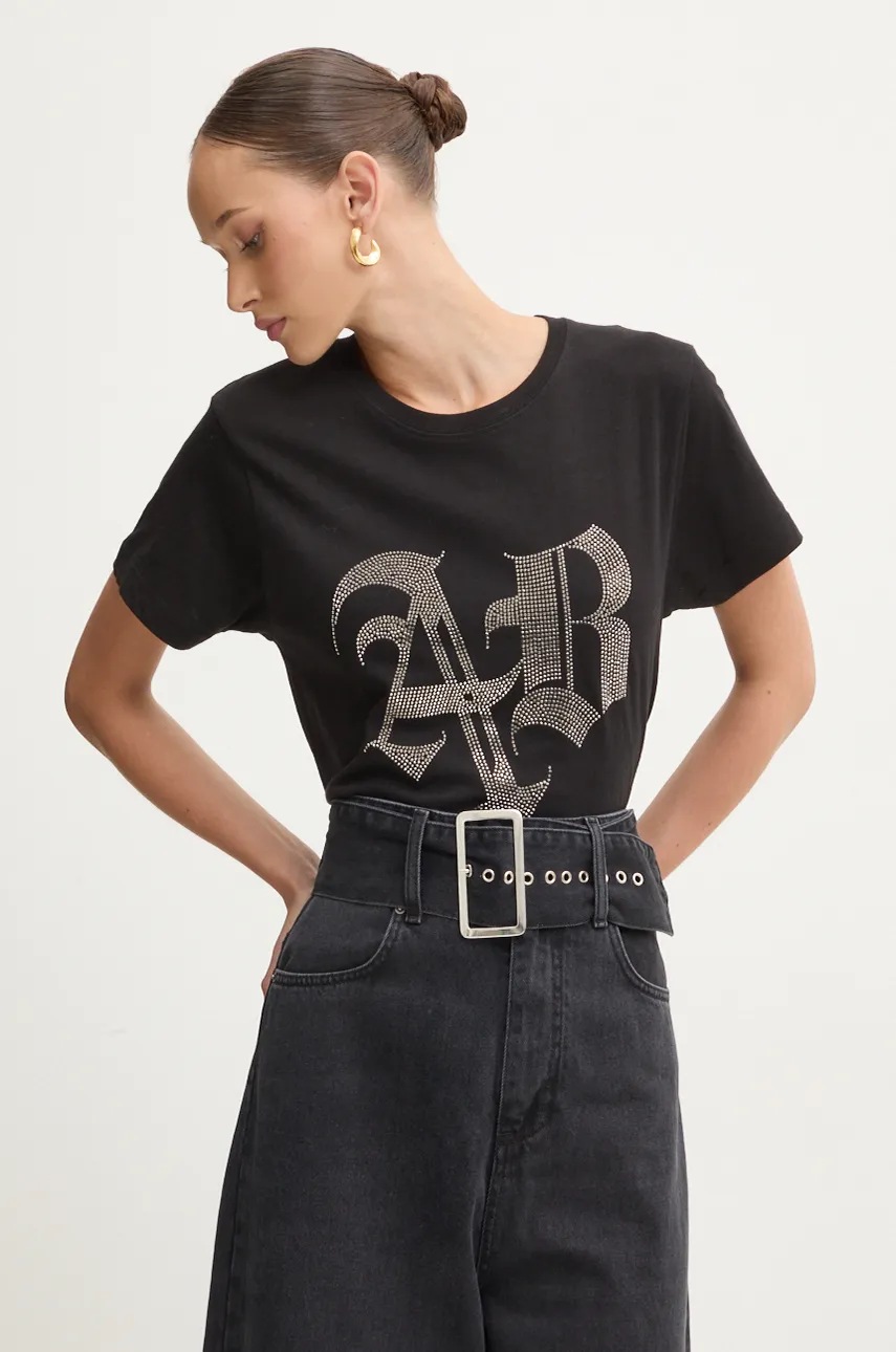 Βαμβακερό μπλουζάκι Aniye By γυναικείο, χρώμα: μαύρο, 181510 φωτογραφία